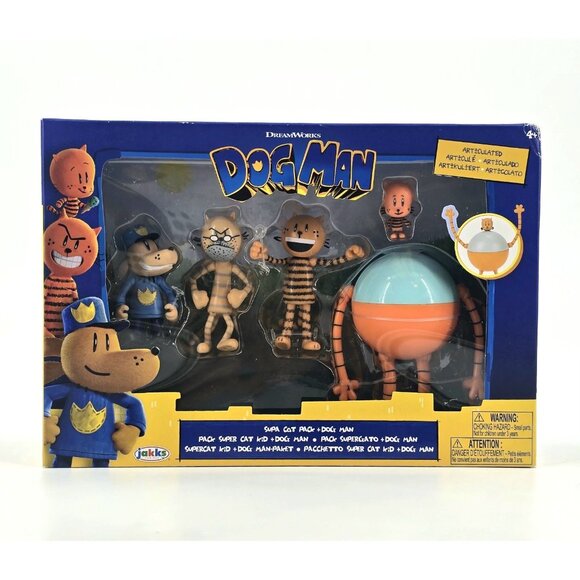 Supa Cat Dog Man Lil Petey Petey Grandpa & 80-HD Action Figure 5-Pack New - Picture 4 of 9